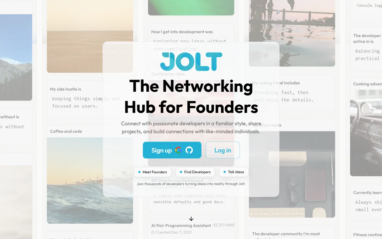 JOLT — Networking hub for founders